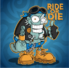 Ride or Die Biker Zombie Poster