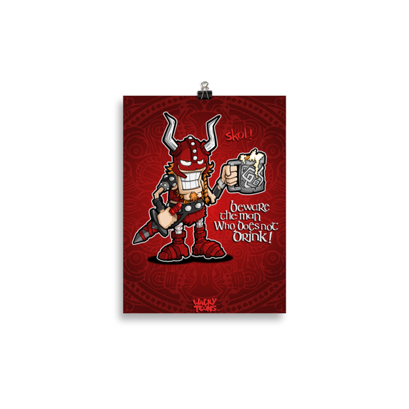 Red Skol Warrior Poster