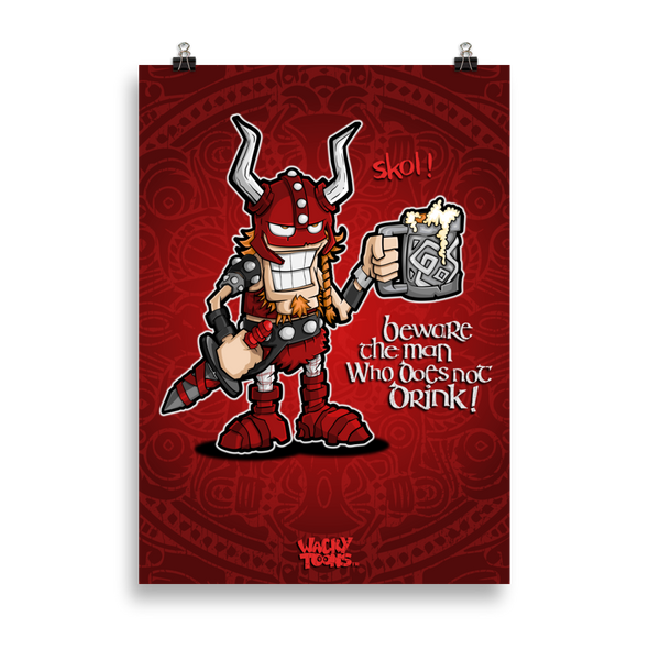 Red Skol Warrior Poster